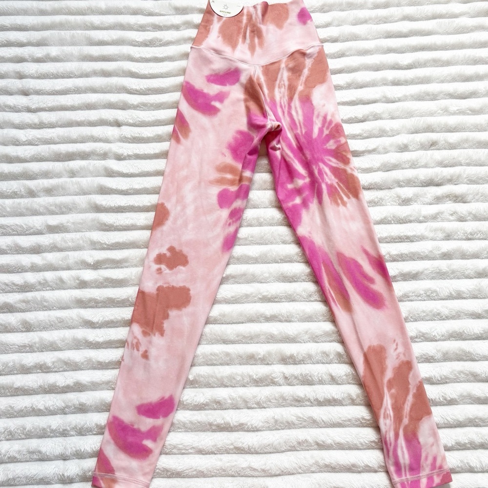 Aerie OFFLINE Real Me Tie Dye Leggings XS High Rise Crossover Waist NWT - Picture 2 of 6